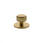 Millhouse Brass Battersea Linear Round Cabinet Knob Handle on Backplate - Satin Brass - Default