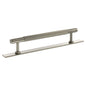 Millhouse Brass Battersea Linear T-Bar Cabinet Pull Handle on Backplate 160mm - Satin Nickel - Default