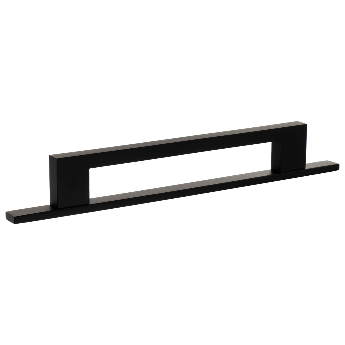 Millhouse Brass Empire Slim Cabinet Pull Handle on Backplate 160mm - Matt Black - Default