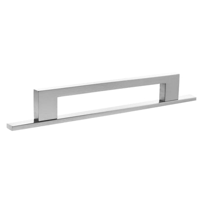 Millhouse Brass Empire Slim Cabinet Pull Handle on Backplate 160mm - Polished Chrome - Default