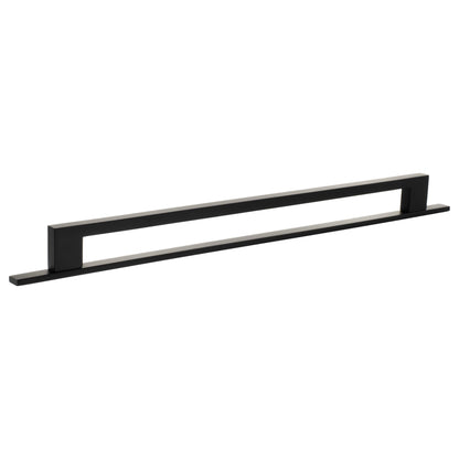 Millhouse Brass Empire Slim Cabinet Pull Handle on Backplate 320mm - Matt Black - Default