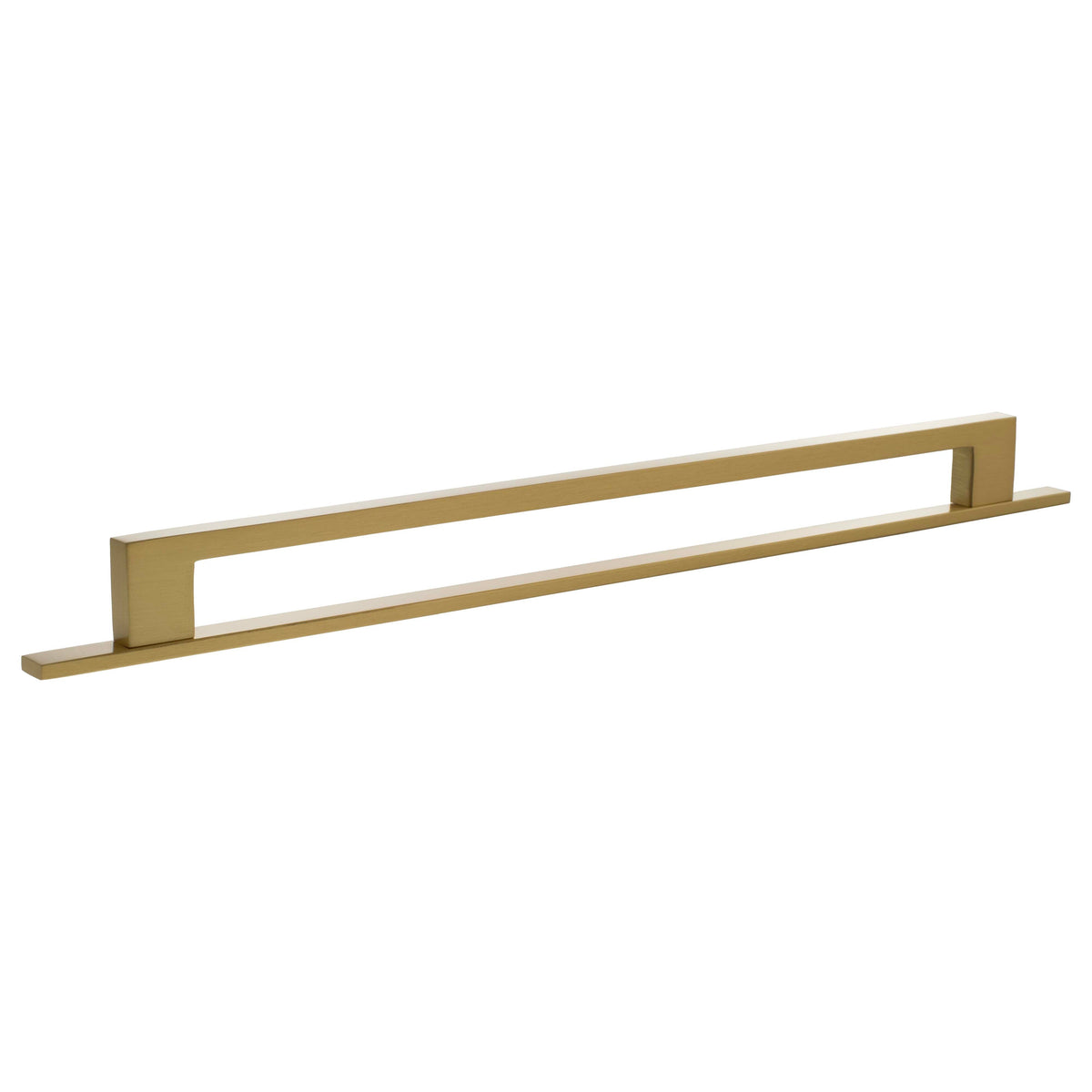 Millhouse Brass Empire Slim Cabinet Pull Handle on Backplate 320mm - Satin Brass - Default