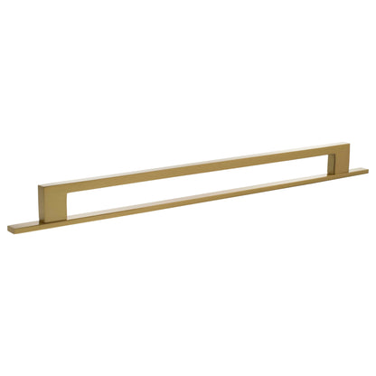 Millhouse Brass Empire Slim Cabinet Pull Handle on Backplate 320mm - Satin Brass - Default