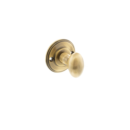 Millhouse Brass Solid Brass Oval WC Turn and Release - Antique Brass - Default