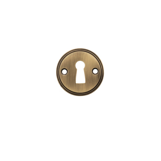Millhouse Brass Solid Brass Open Key Hole Escutcheons - Antique Brass - Default