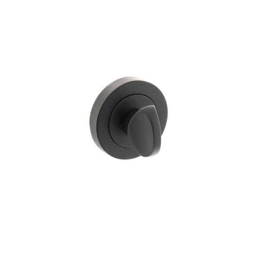 Millhouse Brass WC Turn and Release on Round Rose - Matt Black - Default