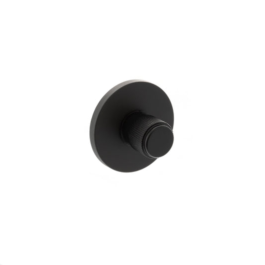 Millhouse Brass Linear WC Turn and Release on 5mm Slimline Round Rose - Matt Black - Default