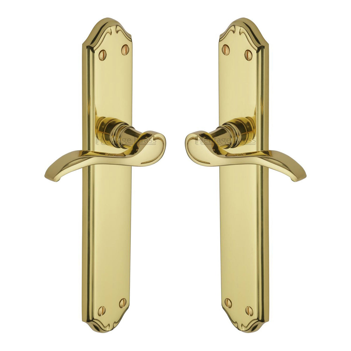 Verona Door Handle on Plate by M Marcus - Heritage Brass