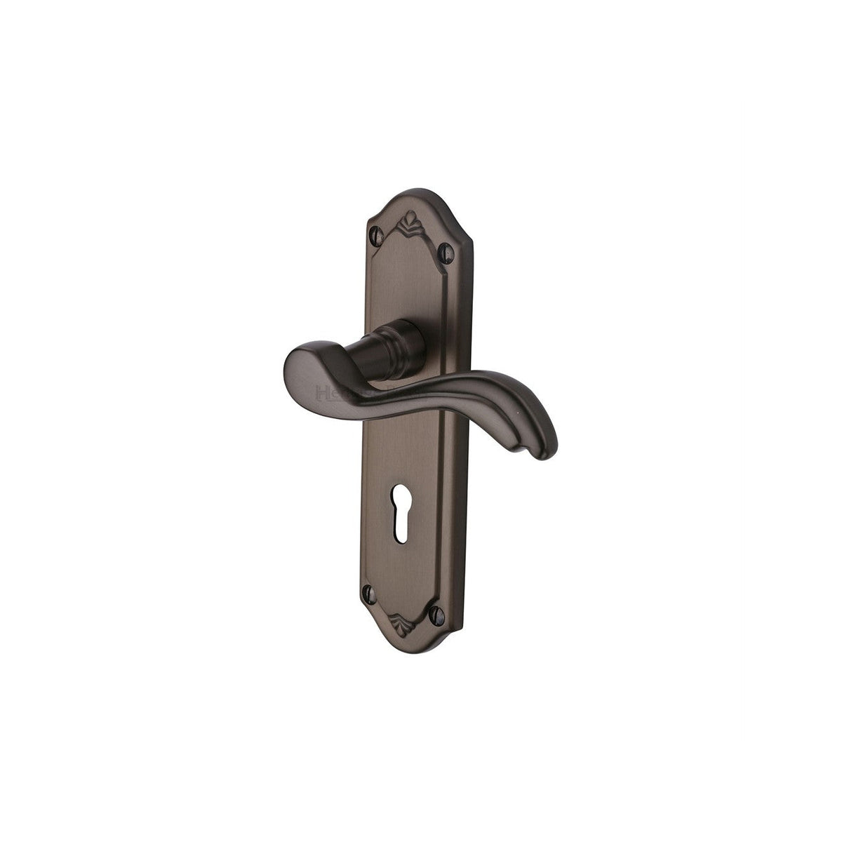Lisboa Door Handle on Plate by M Marcus - Heritage Brass