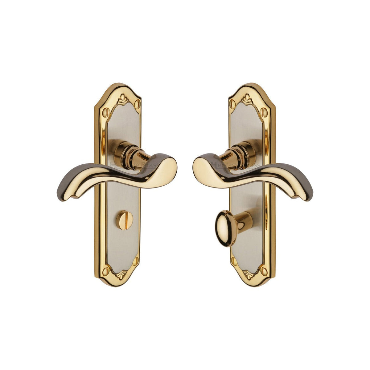 Lisboa Door Handle on Plate by M Marcus - Heritage Brass