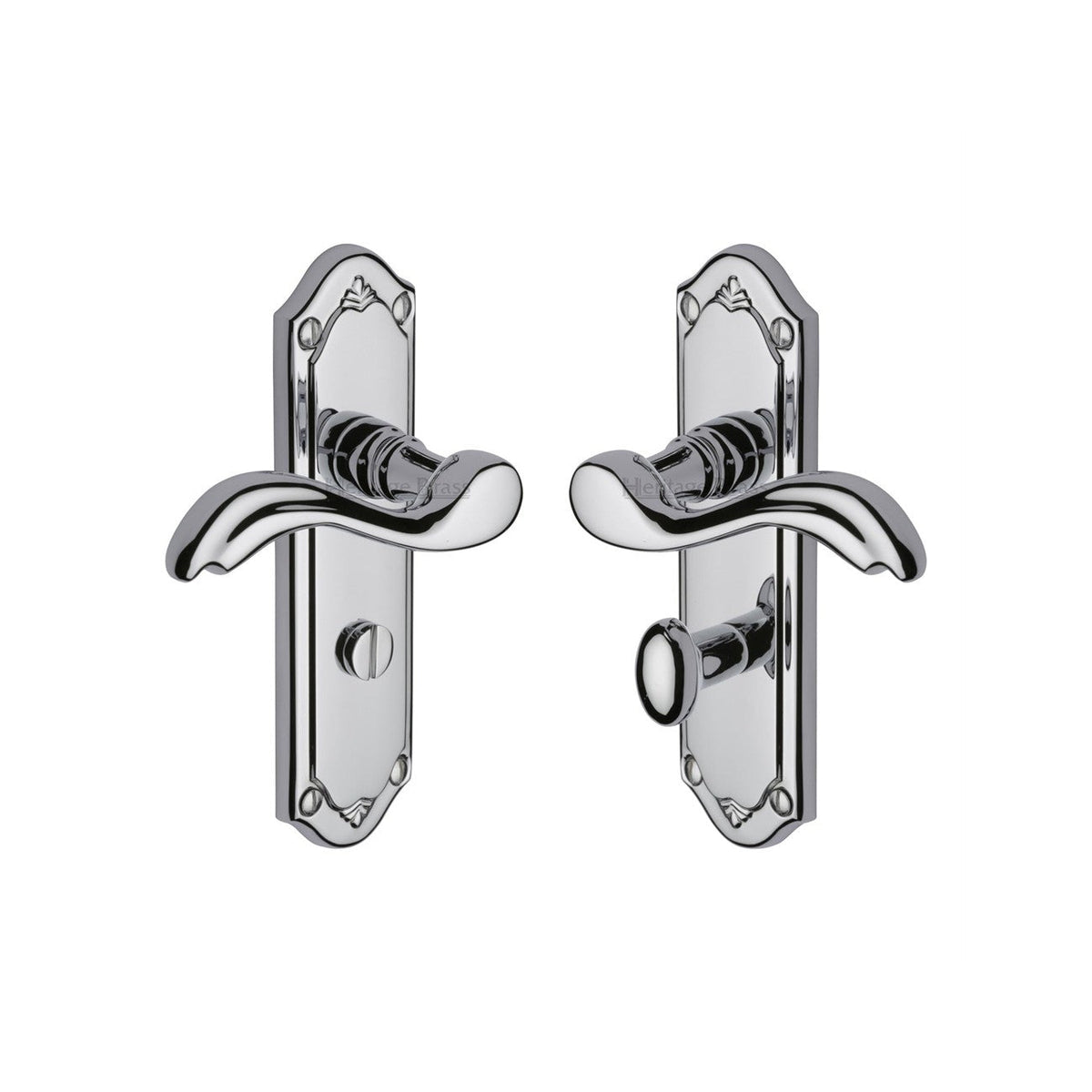 Lisboa Door Handle on Plate by M Marcus - Heritage Brass
