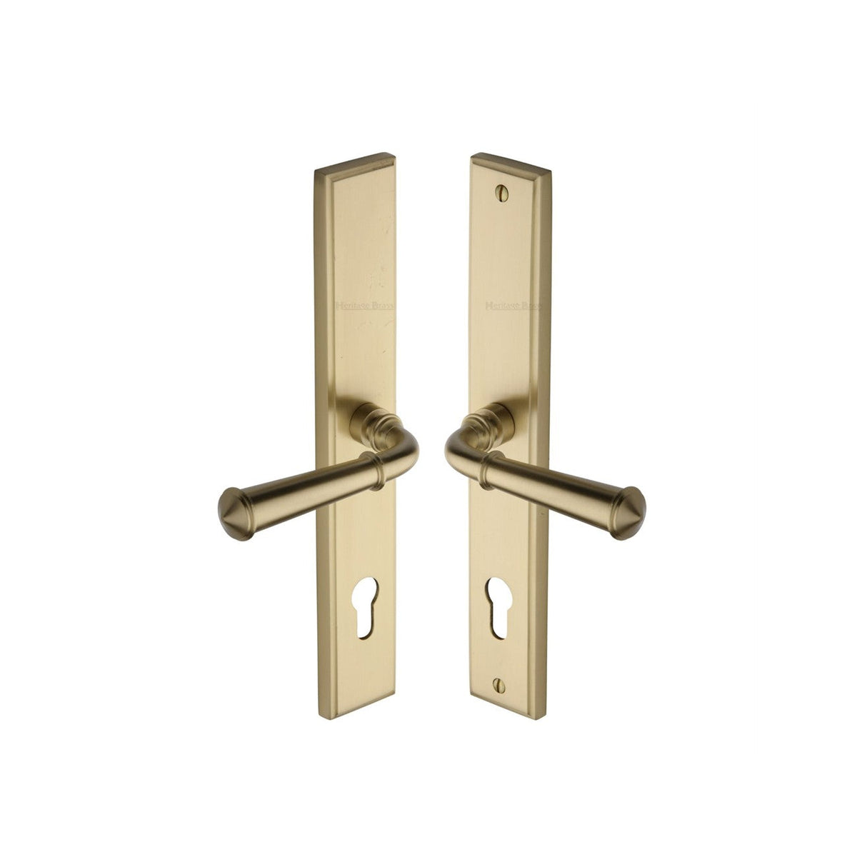 Colonial LH Door Handle on Plate by M Marcus - Heritage Brass