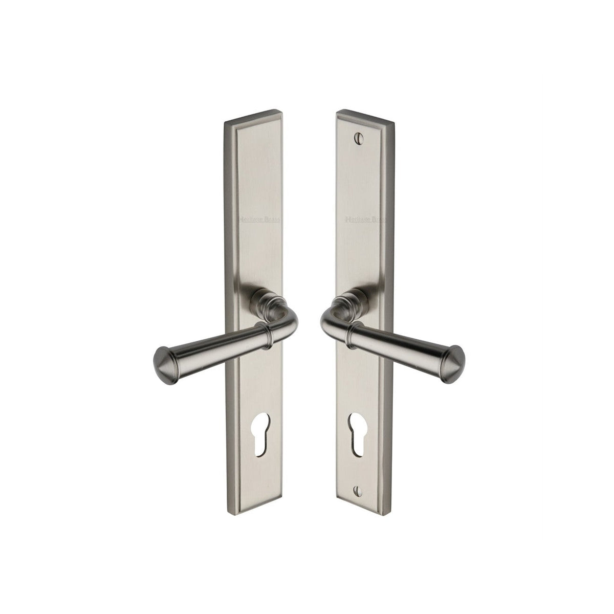Colonial LH Door Handle on Plate by M Marcus - Heritage Brass