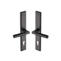 Bauhaus LH Door Handle on Plate by M Marcus - Heritage Brass