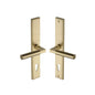 Bauhaus LH Door Handle on Plate by M Marcus - Heritage Brass