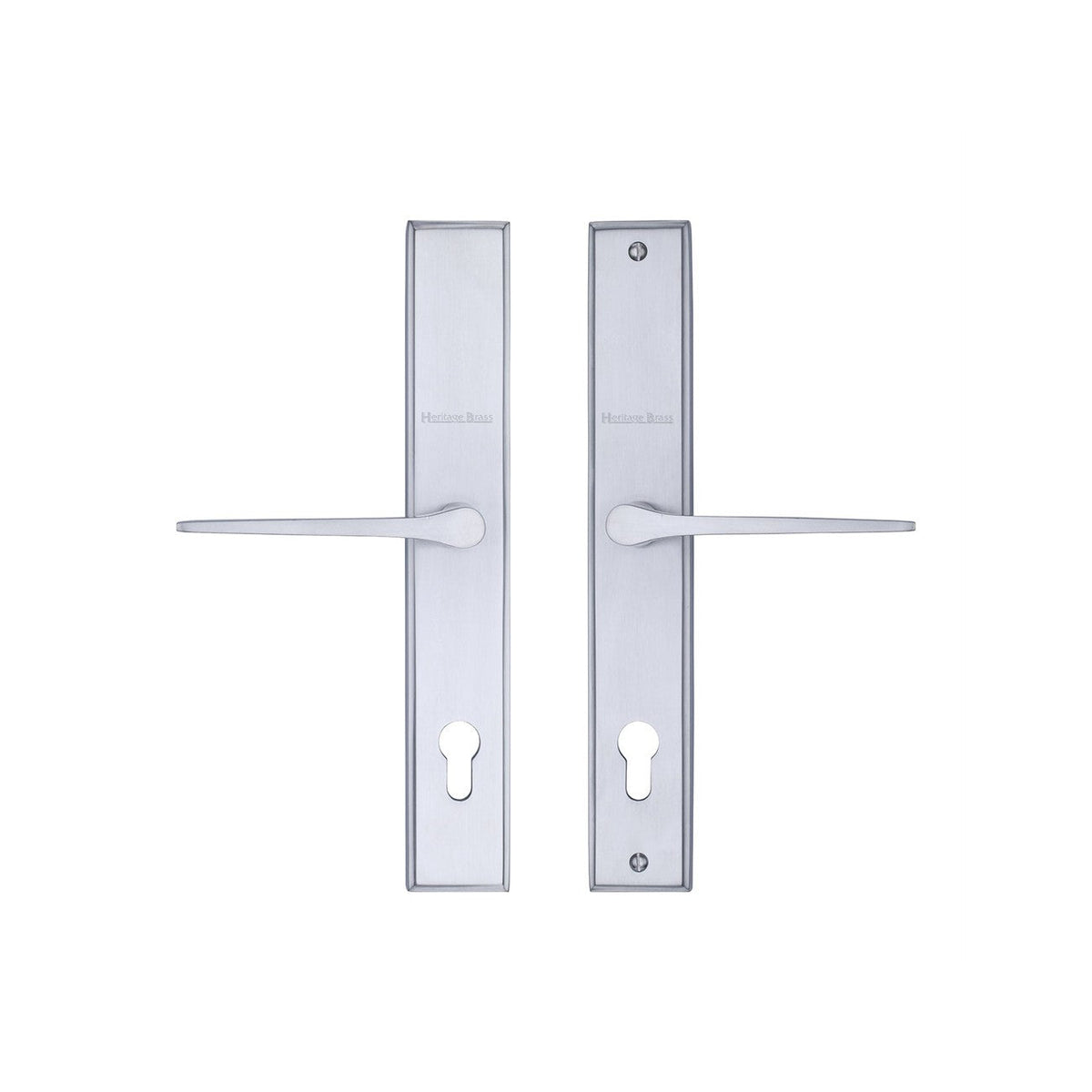 Gio LH Door Handle on Plate by M Marcus - Heritage Brass