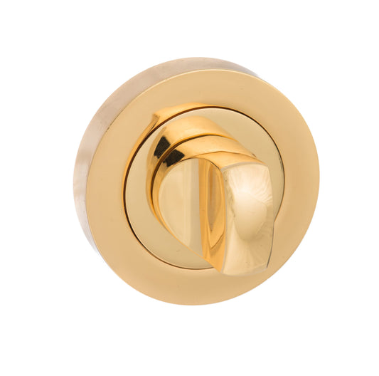 Mediterranean WC Turn and Release on Round Rose - Polished Brass - Default