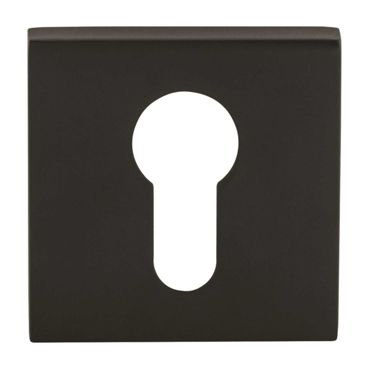 Oro&Oro Euro Escutcheons on Square Rose - Matt Black - Default