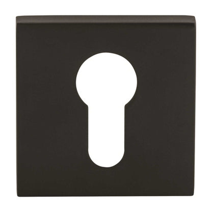 Oro&Oro Euro Escutcheons on Square Rose - Matt Black - Default