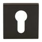 Oro&Oro Euro Escutcheons on Square Rose - Matt Black - Default