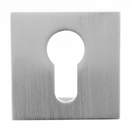 Oro&Oro Euro Escutcheons on Square Rose - Satin Chrome - Default