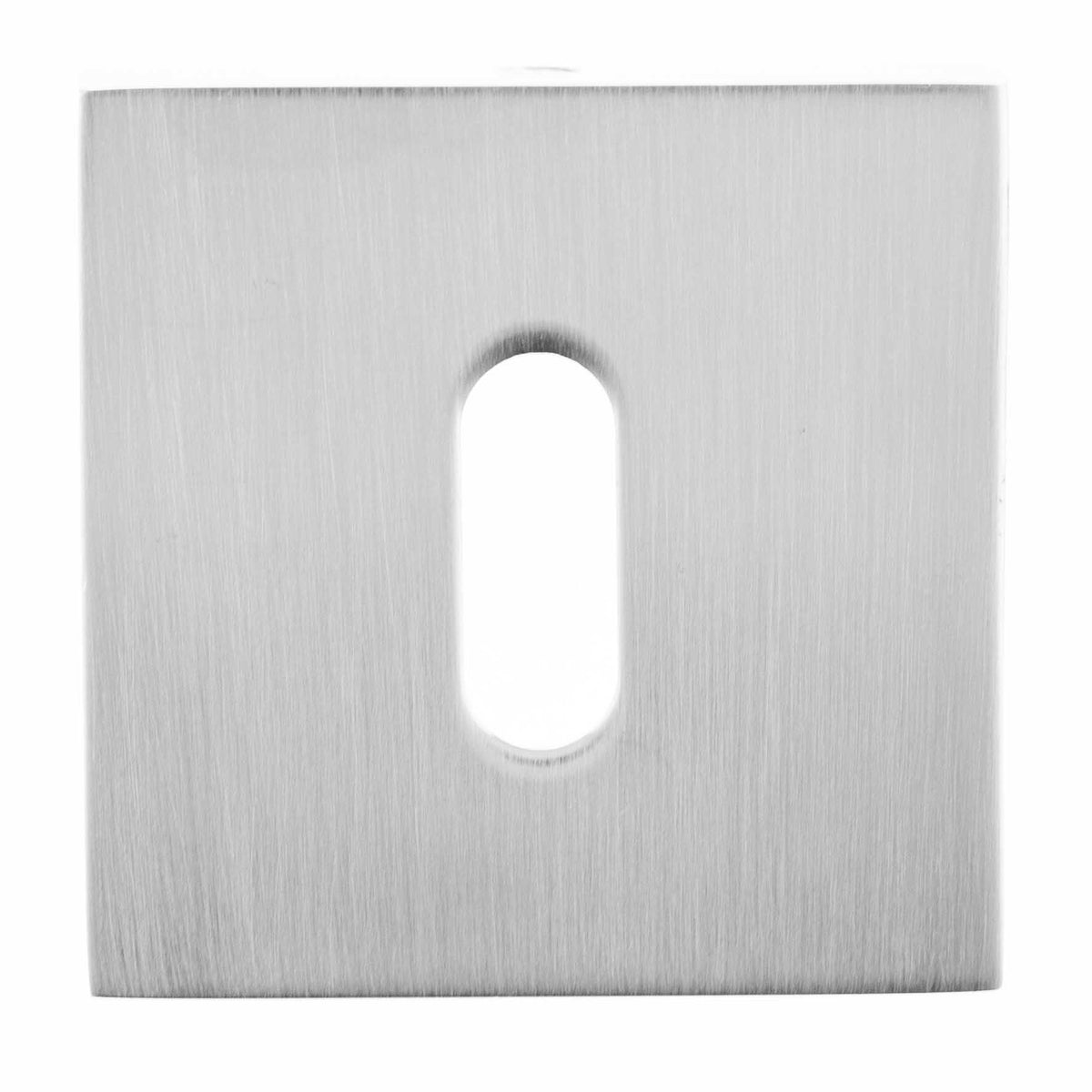 Oro&Oro Key Escutcheons on Square Rose - Satin Chrome - Default