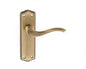 Old English Warwick Latch Lever Door Handle on Backplate - Matt Antique Brass - Default