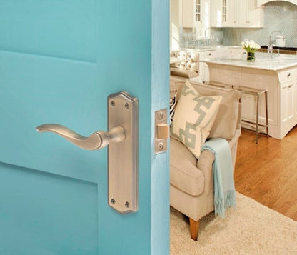 Old English Warwick Latch Lever Door Handle on Backplate - additional image
