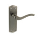 Old English Warwick Latch Lever Door Handle on Backplate - Matt Gun Metal - Default