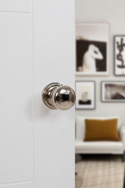 Old English Harrogate Solid Brass Mushroom Mortice Knob on Concealed Fix Rose - additional image