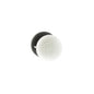 Old English Skipton Porcelain White Crackle Door Knob on Face Fix Rose - Matt Black - Default