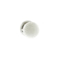 Old English Skipton Porcelain White Crackle Door Knob on Face Fix Rose - Polished Chrome - Default