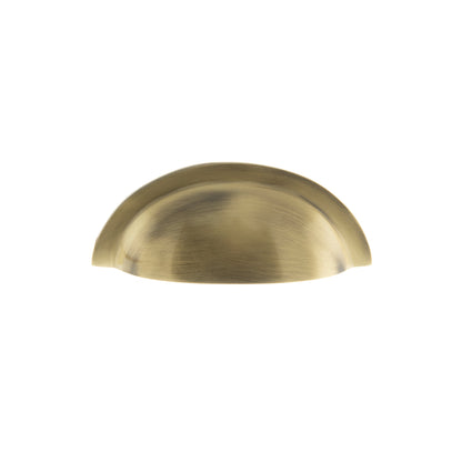 Old English Winchester Solid Brass Cabinet Cup Pull on Concealed Fix - Antique Brass - Default