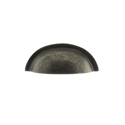 Old English Winchester Solid Brass Cabinet Cup Pull on Concealed Fix - Distressed Silver - Default