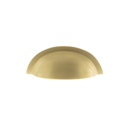Old English Winchester Solid Brass Cabinet Cup Pull on Concealed Fix - Satin Brass - Default