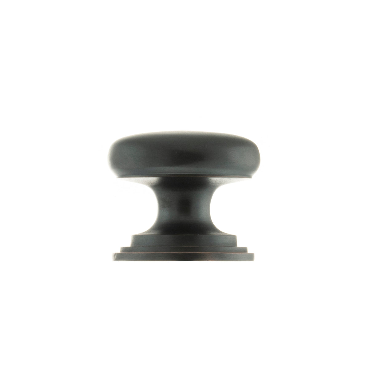 Old English Lincoln Solid Brass Victorian Cabinet Knob 32mm on Concealed Fix - Antique Copper - 32mm