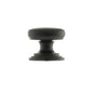Old English Lincoln Solid Brass Victorian Cabinet Knob 32mm on Concealed Fix - Matt Black - 32mm