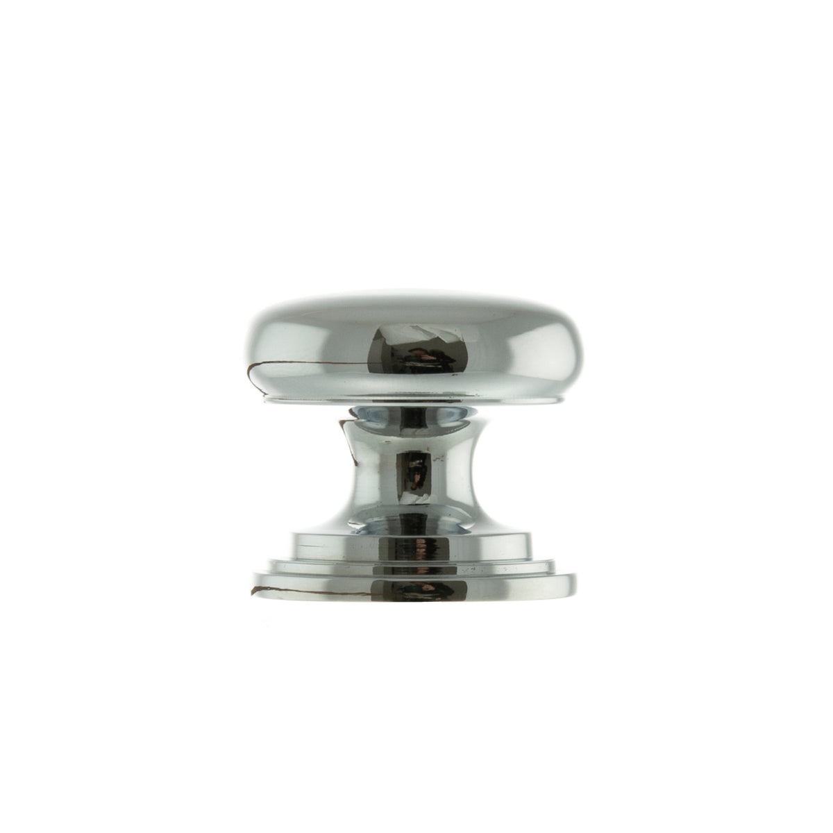 Old English Lincoln Solid Brass Victorian Cabinet Knob 32mm on Concealed Fix - Polished Chrome - 32mm