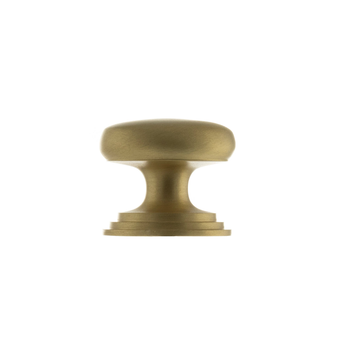 Old English Lincoln Solid Brass Victorian Cabinet Knob 32mm on Concealed Fix - Satin Brass - 32mm