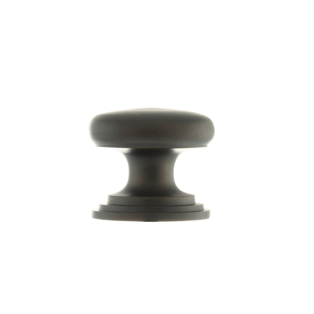 Old English Lincoln Solid Brass Victorian Cabinet Knob 32mm on Concealed Fix - Urban Dark Bronze - 32mm