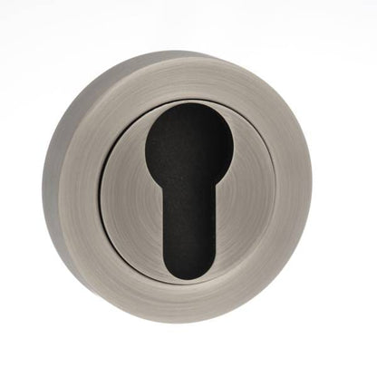 Old English Euro Escutcheons - Matt Black - Default