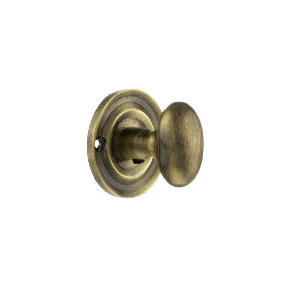 Old English Solid Brass Oval WC Turn and Release - Antique Brass - Default