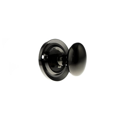Old English Solid Brass Oval WC Turn and Release - Black Nickel - Default