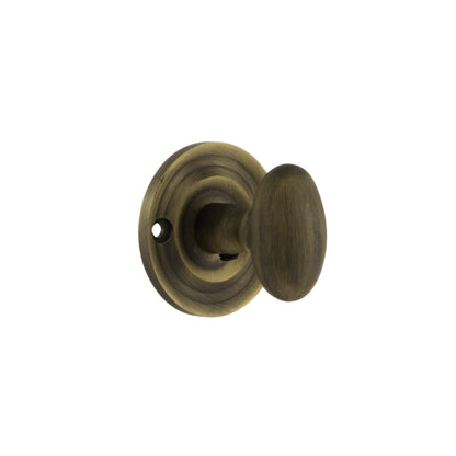 Old English Solid Brass Oval WC Turn and Release - Matt Antique Brass - Default