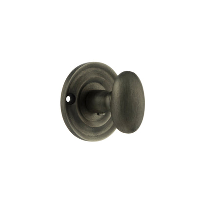 Old English Solid Brass Oval WC Turn and Release - Matt Gun Metal - Default
