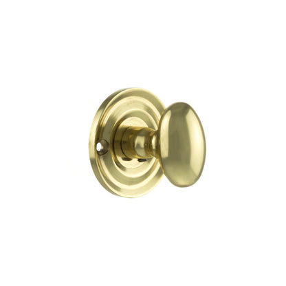Old English Solid Brass Oval WC Turn and Release - Polished Brass - Default