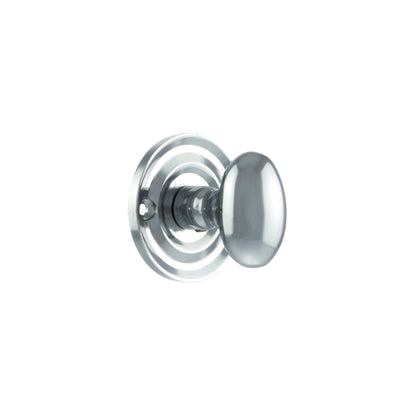 Old English Solid Brass Oval WC Turn and Release - Polished Chrome - Default