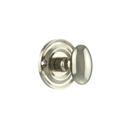 Old English Solid Brass Oval WC Turn and Release - Polished Nickel - Default