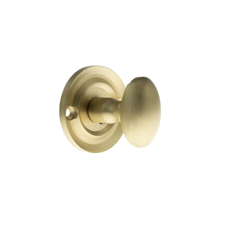 Old English Solid Brass Oval WC Turn and Release - Satin Brass - Default