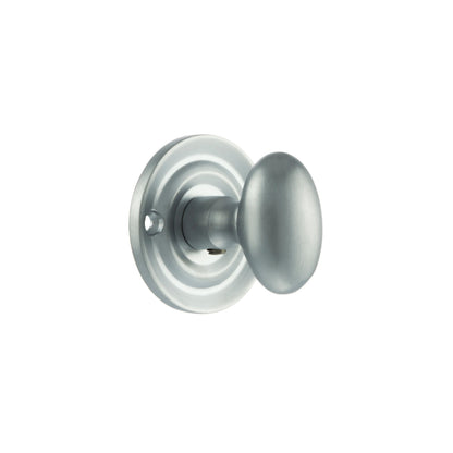 Old English Solid Brass Oval WC Turn and Release - Satin Chrome - Default